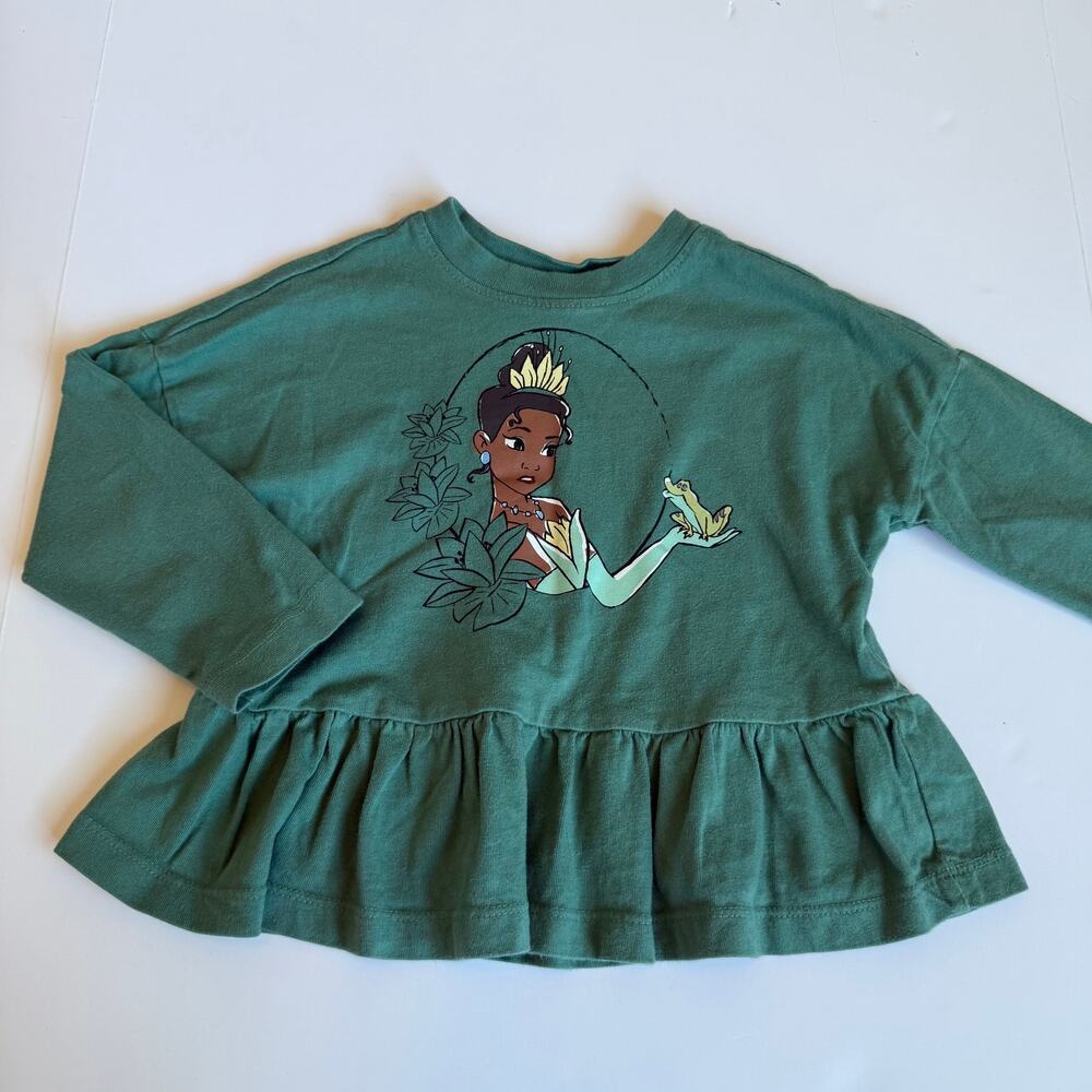 Hanna Andersson Disney Princess Tiana Peplum Tee 90cm US 3T - Picture 2 of 8